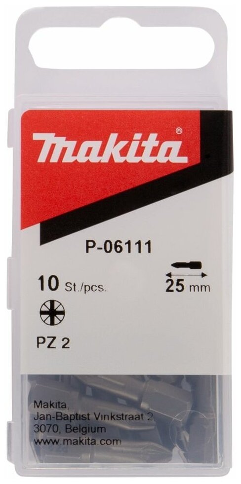 Набор бит Makita Pozidriv (Pz) №2 P-06111 10 шт. - фотография № 3