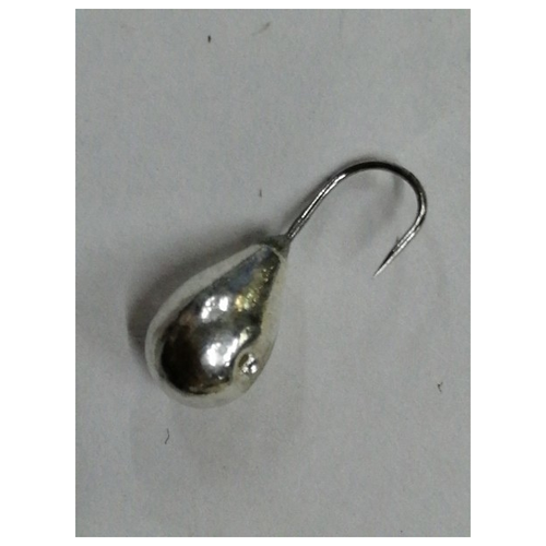 Мормышка Капля с отверстием цвет: Серебро 2мм 0.11гр 10шт