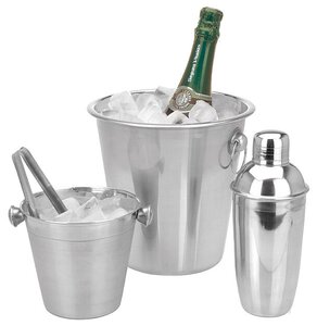 Koopman Набор для бармена - ведерко для шампанского и для льда с щипцами, шейкер A12401030