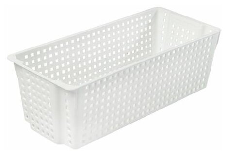 Корзинка «Лофт» 3л прямоугольная для хранения продуктов мелочей вкладыш в комод органайзер для холодильника 297х130х96 цвет белый