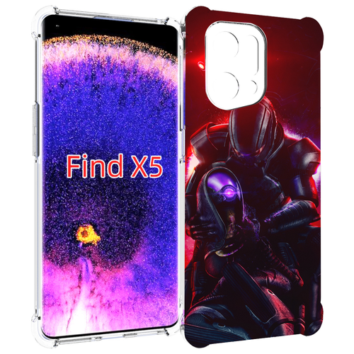 Чехол MyPads Mass Effect для Oppo Find X5 задняя-панель-накладка-бампер