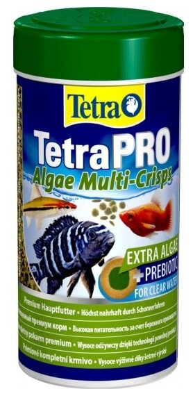 Корм для всех видов рыб со спирулиной Tetra Pro Algae Multi-Crisps чипсы 250 мл