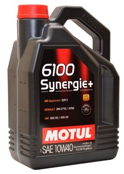 Моторное масло Motul 6100 Synergie+ 10W-40 полусинтетическое 4 л