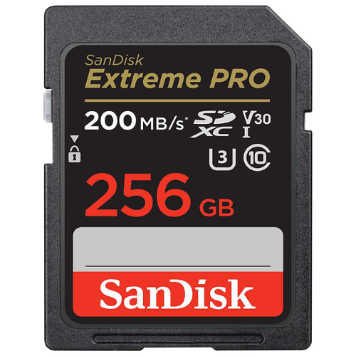 Карта памяти SANDISK 256Gb Extreme Pro SDXC UHS-I U3 V30 (200/140 MB/s)