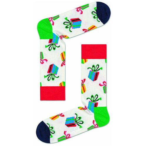 Носки Happy Socks, размер 25, белый, мультиколор носки happy socks размер 25 голубой мультиколор