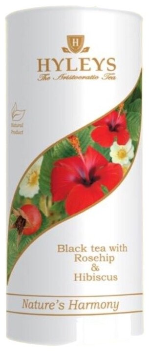 HYLEYS Чай черный листовой Гармония Природы, Шиповник и каркадэ, 100 г - фотография № 8