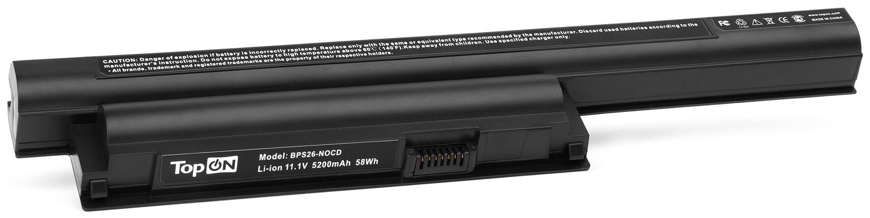 Аккумуляторная батарея TopON TOP-BPS26-NOCD 4400мАч для ноутбуков Sony Vaio VPCCA VPCCB VPCEG VPCEH VPCEJ SVE - фото №1