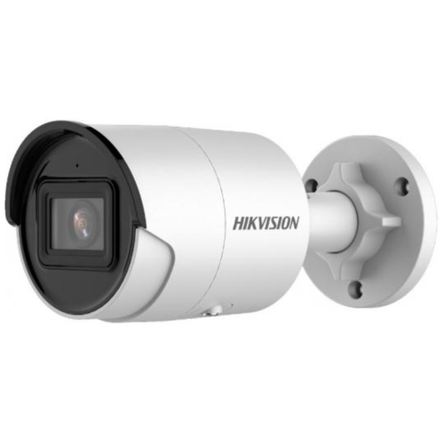 ip камера 2mp ir bullet ds 2cd2t27g2 l c 4mm hikvision Камера видеонаблюдения Hikvision DS-2CD2023G2-IU (2.8мм) белый