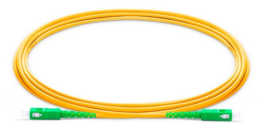 Патч-корд оптический SC/APC-SC/APC 15 метра одномодовый (singlemode sm) optic patch cord