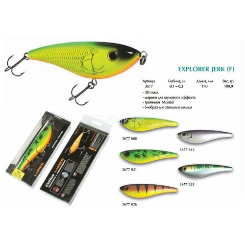 Воблер Cottus Explorer Jerk 17см 100г 3677026
