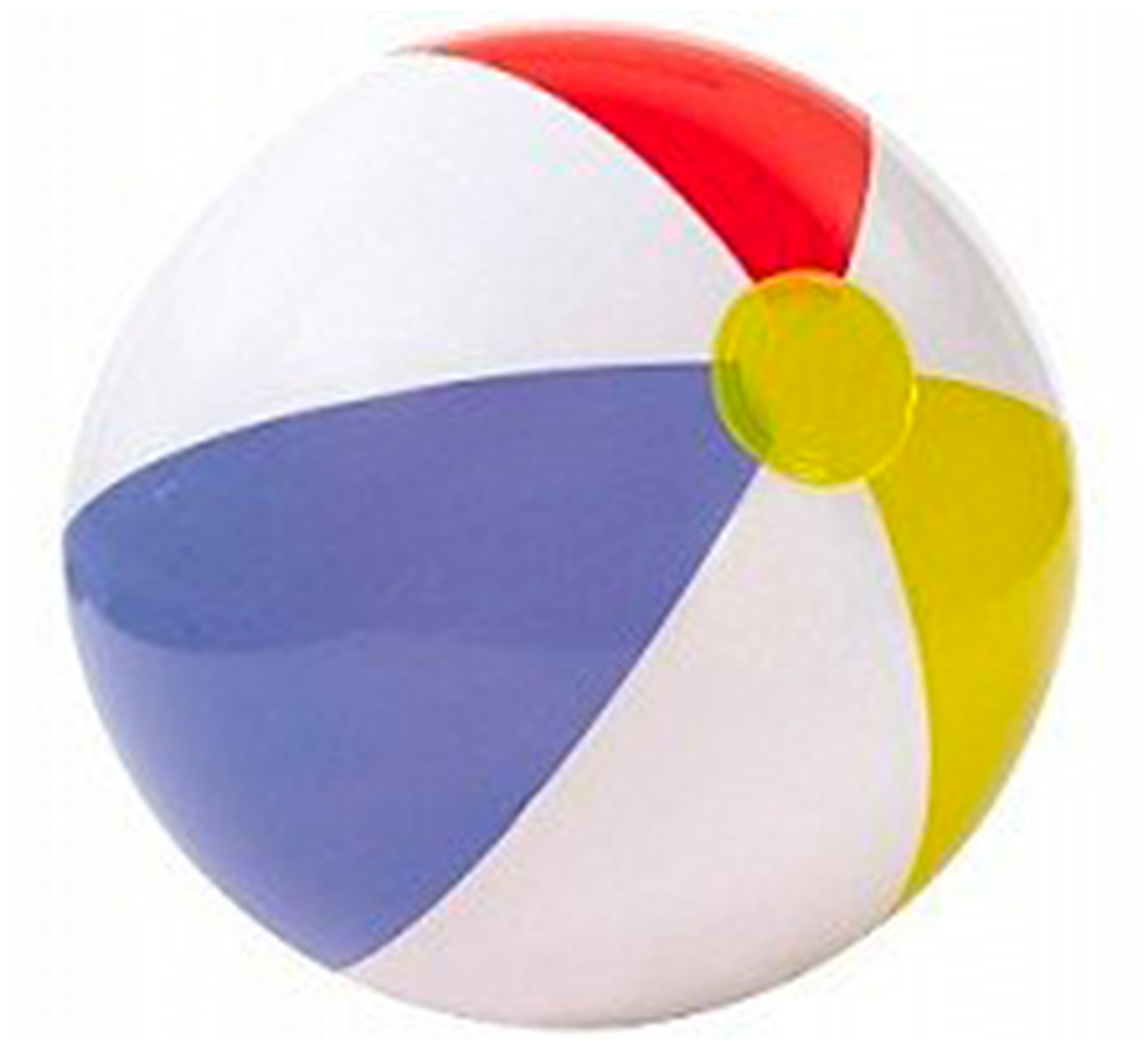 Мяч надувной Intex с цветными сегментами 61 см - фото №17