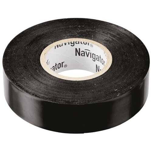 Navigator Скобы пластиковые 71229 Изолента NIT-B15-10 BL чёрная