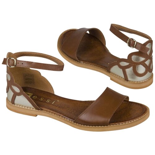 Босоножки из натуральной кожи Nessi Ne-20712 koniak