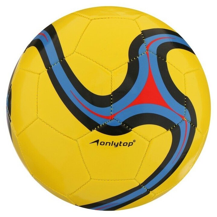 Мяч футбольный ONLITOP размер 5 32 панели PVC 2 подслоя машинная сшивка 260 г цвета микс