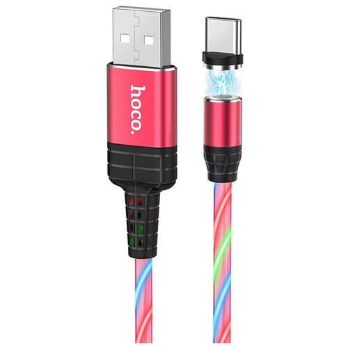 Hoco U90 Ingenious streamer USB - Type-C, 1 м, 1 шт., красный