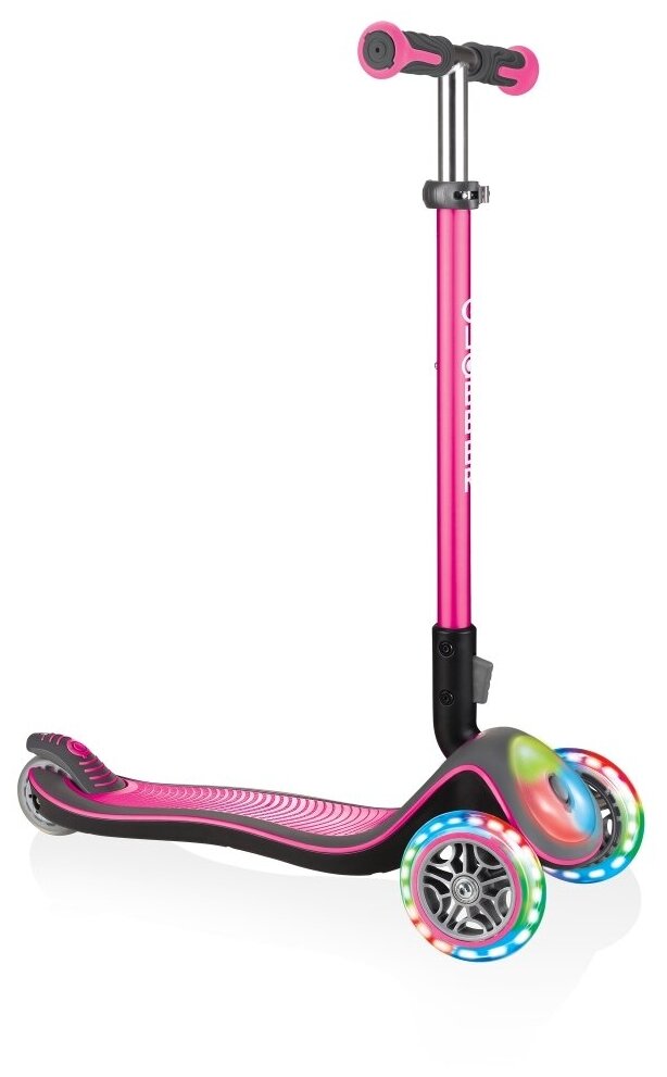 Самокаты для детей GLOBBER ELITE DELUXE FLASH LIGHTS 449-110-3 Цвет-Deep Pink