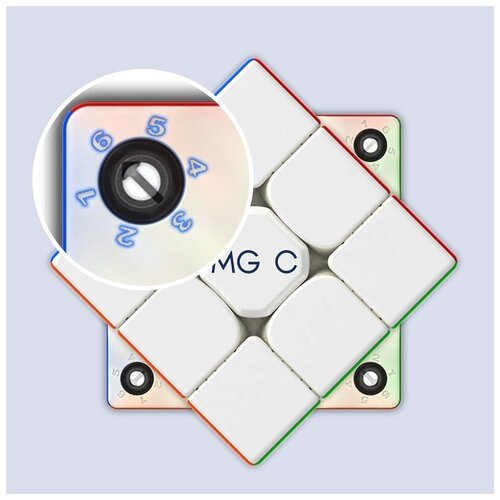 Кубик Рубика магнитный YJ MGC 3x3 Evo Magnetic, black inside color магнитный кубик рубика 3х3 yj mgc v2 magnetic black