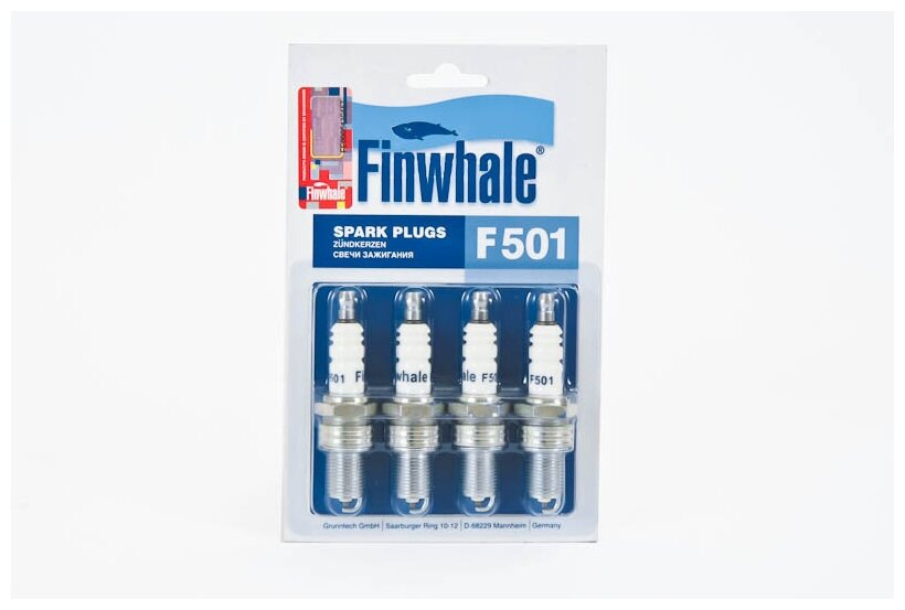 Свеча зажигания ВАЗ 2101-07 Finwhale F501 (4шт) в блистере