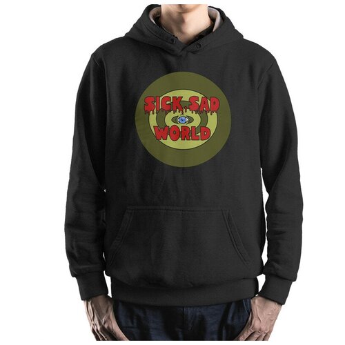 фото Толстовка / худи dream shirts мультфильм дарья - sick sad world мужской черный 48 размер