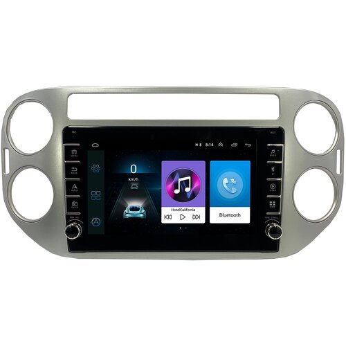 Штатная магнитола Zenith Volksvagen Tiguan 2010-2016 серебряная рамка, Android 10, 2/16GB