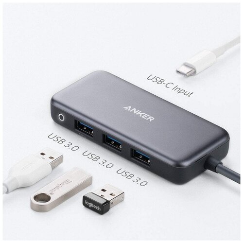 Хаб Anker Premium 4-in-1 USB C Hub Adapter Grey A8321 342000₽