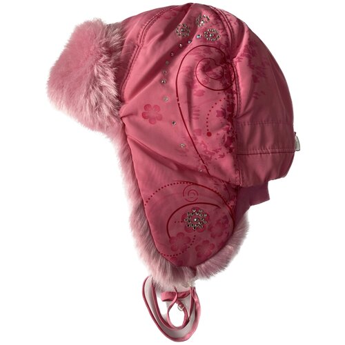 фото Шапка ушанка tutu зимняя, подкладка, размер 54-56, розовый