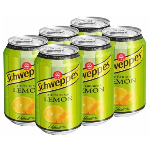 Газированный напиток Schweppes The Original Lemon со вкусом лимона (Польша), 330 мл (6 шт)