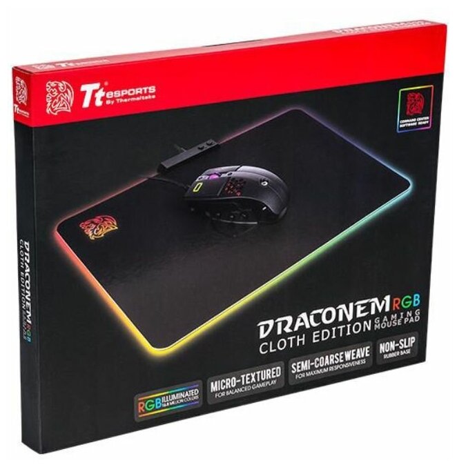 Коврик Tt eSPORTS by Thermaltake Draconem RGB (MP-DCM-RGBSMS-01)