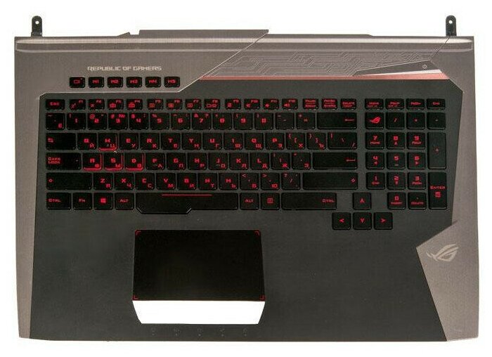 Топкейс с клавиатурой для Asus G752VS, G752VY, G752VM, 13N0-SIA0G31, 13NB09Y0AP0431, c подсветкой