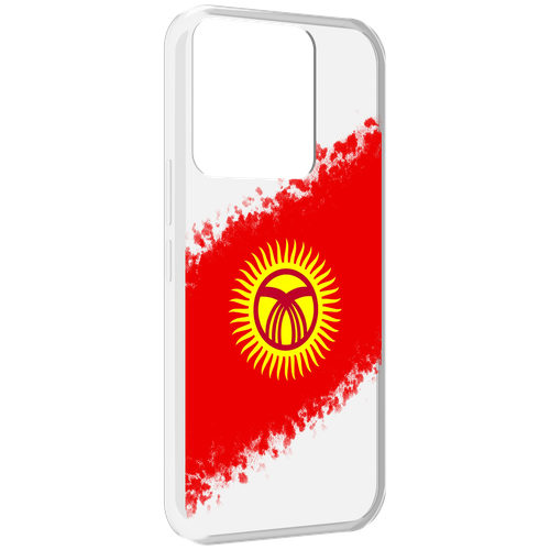 Чехол MyPads флаг Киргизии для Tecno Spark Go 2022 / Tecno Spark 8C задняя-панель-накладка-бампер