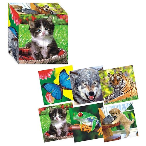 кубики 12 куб собирайки животные Кубики (4 куб) Животные №2