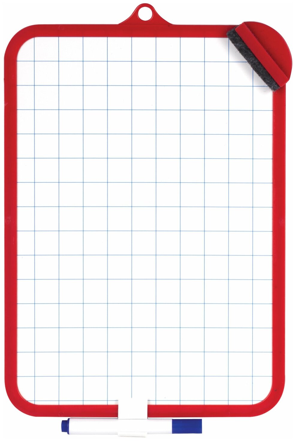 Доска для рисования детская Пифагор двусторонняя с маркером и губкой, 236897 красный/белый - фото №7