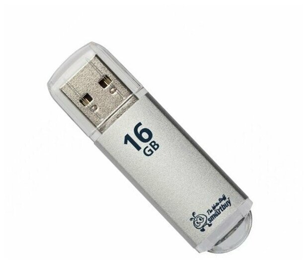 Флешка SmartBuy V-Cut USB 2.0 16 ГБ, 1 шт., серебристый, черный - фотография № 5