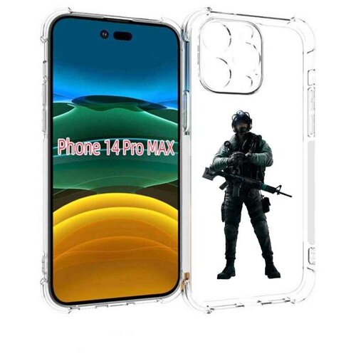 Чехол MyPads Tom-Clancy's-Rainbow-Six-2 для iPhone 14 Pro Max задняя-панель-накладка-бампер чехол mypads tom clancy s rainbow six 2 для nokia g21 задняя панель накладка бампер