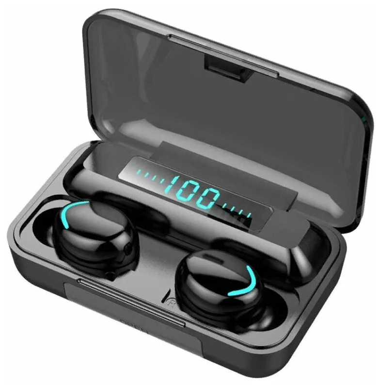 Bluetooth-наушники WIRELESS TOUCH HEADPHONES с отпечатком пальца / система Рowerbank / беспроводные наушники 2000 мАч / Черный