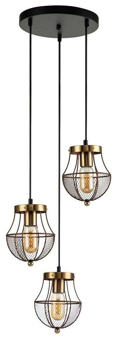 Подвесная люстра Indigo Pallo 10011/3P Gold - фото №1