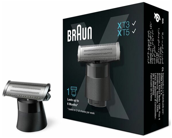 Насадка для стрижки бороды для электрического триммера Braun OneTool XT10 BLK, 4D-лезвие, 1 штука, черный