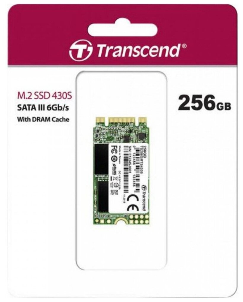 Внутренний SSD Transcend 256GB 430S SATA-III R/W - 500/560 MB/s (M2) 2242 3D NAND