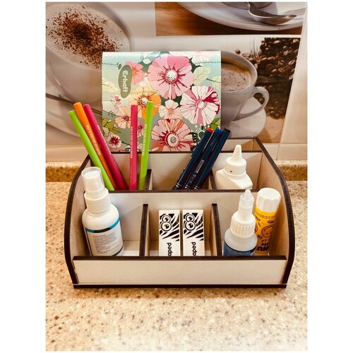 Органайзер для канцелярии 7 секций белая