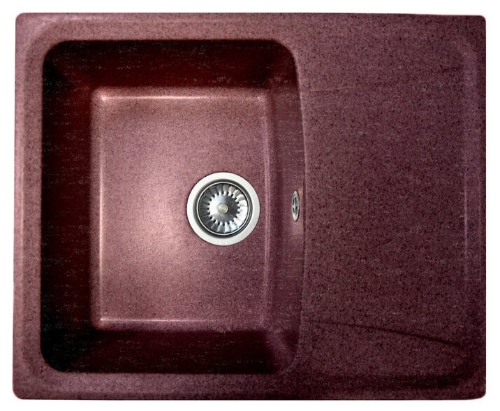 Кухонная мойка AquaGranitEx красный марс M-17К прямоугольная с крылом/334 - фотография № 3