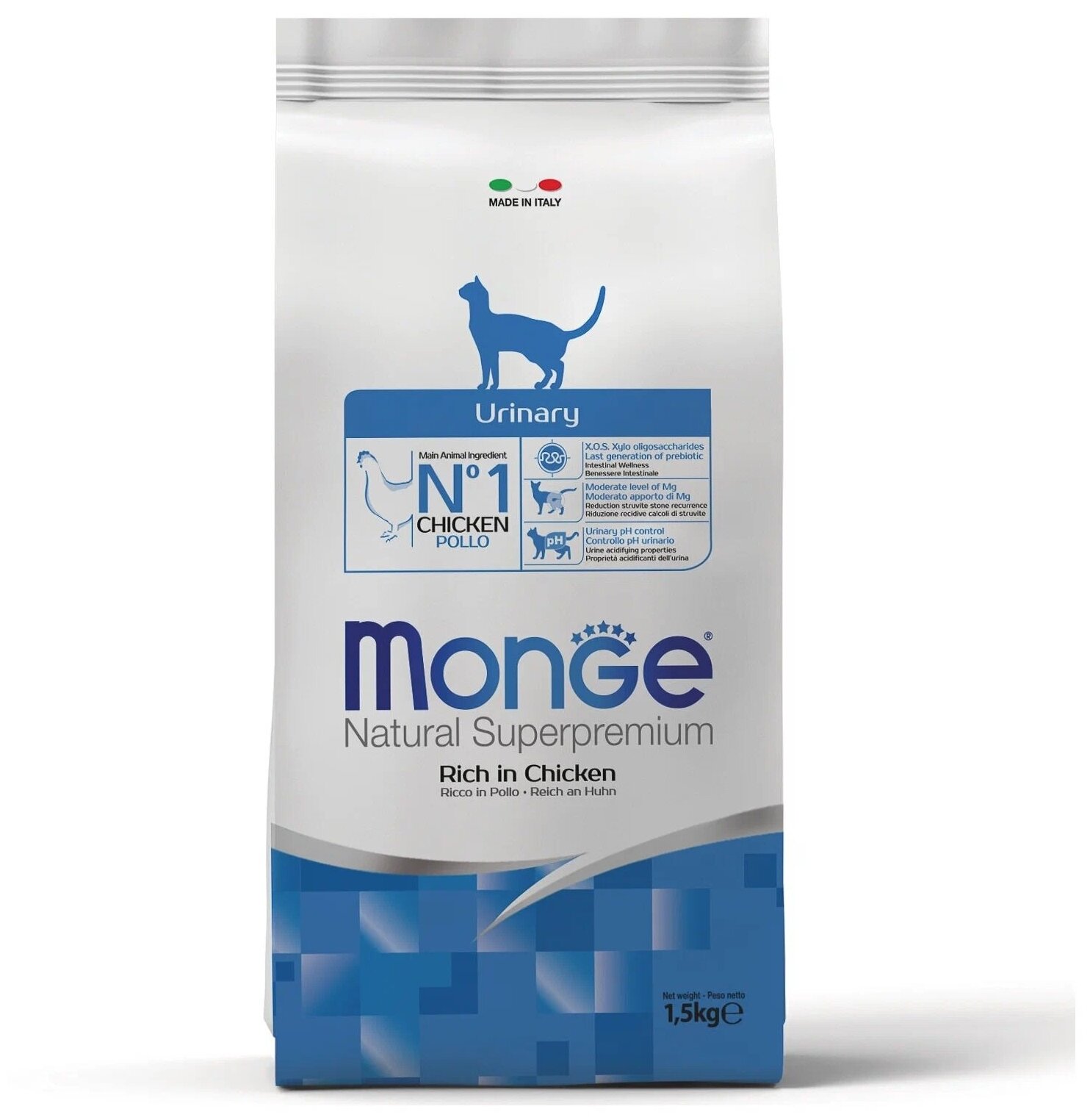 MONGE SUPERPREMIUM CAT URINARY профилактика мочекаменной болезни 15 кг