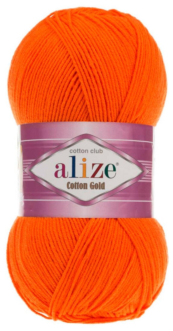 Пряжа Alize Cotton gold оранжевый (37)