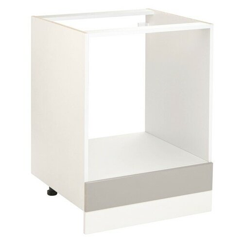 Шкаф напольный для духового шкафа Мальма 600х580х820 Светло-серый/Белый