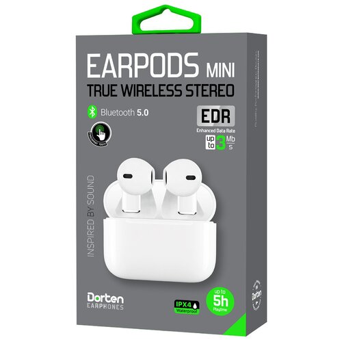 Беспроводные наушники с микрофоном Dorten EarPods Mini White 150500₽