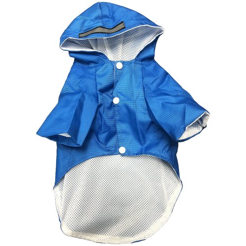 Плащ-пончо для собак с регулируемым капюшоном STEFAN, S, синий, PR4506S
