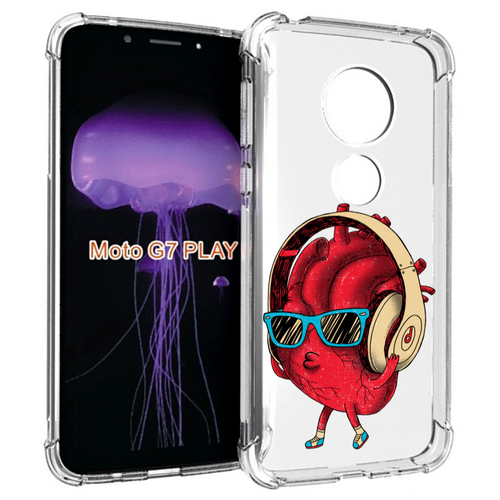 Чехол MyPads слушай сердце для Motorola Moto G7 Play задняя-панель-накладка-бампер