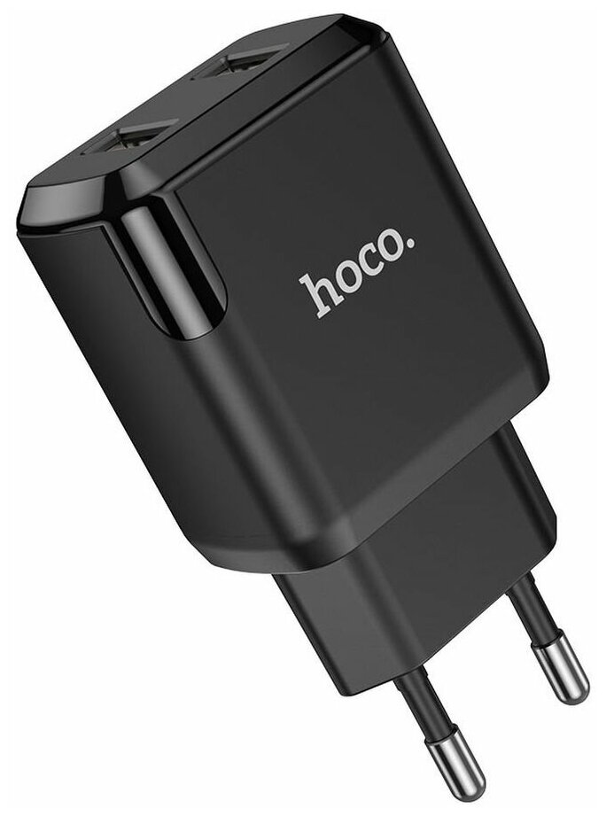 Адаптер питания Hoco N7 Speedy dual port charger Apple&Android (2USB: 5V max 2.1A) Черный