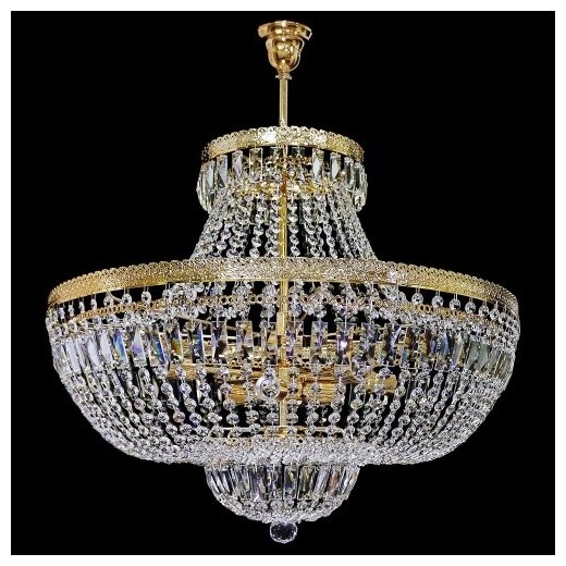 фото Люстра Гусь-Хрустальный Италия Плюс Марго (Пластина), хрусталь, Е27, 480 Вт, кол-во ламп: 8 шт, цвет арматуры: золотой