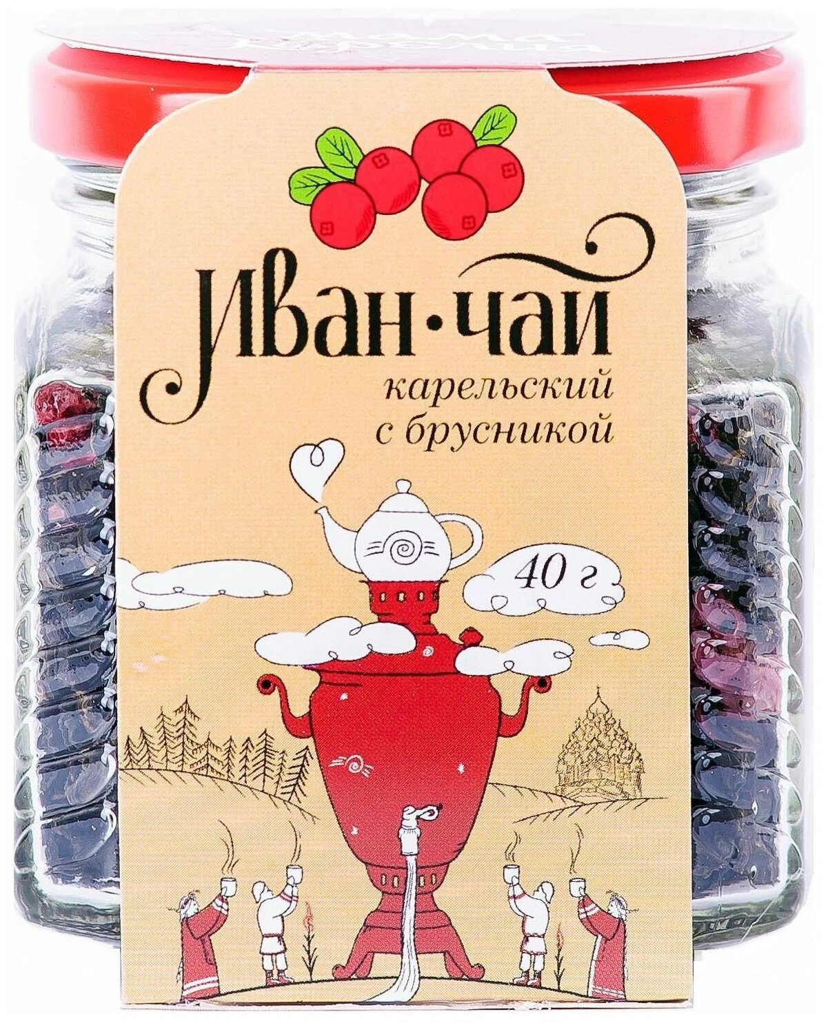 Иван-чай с ягодами брусники 40 г