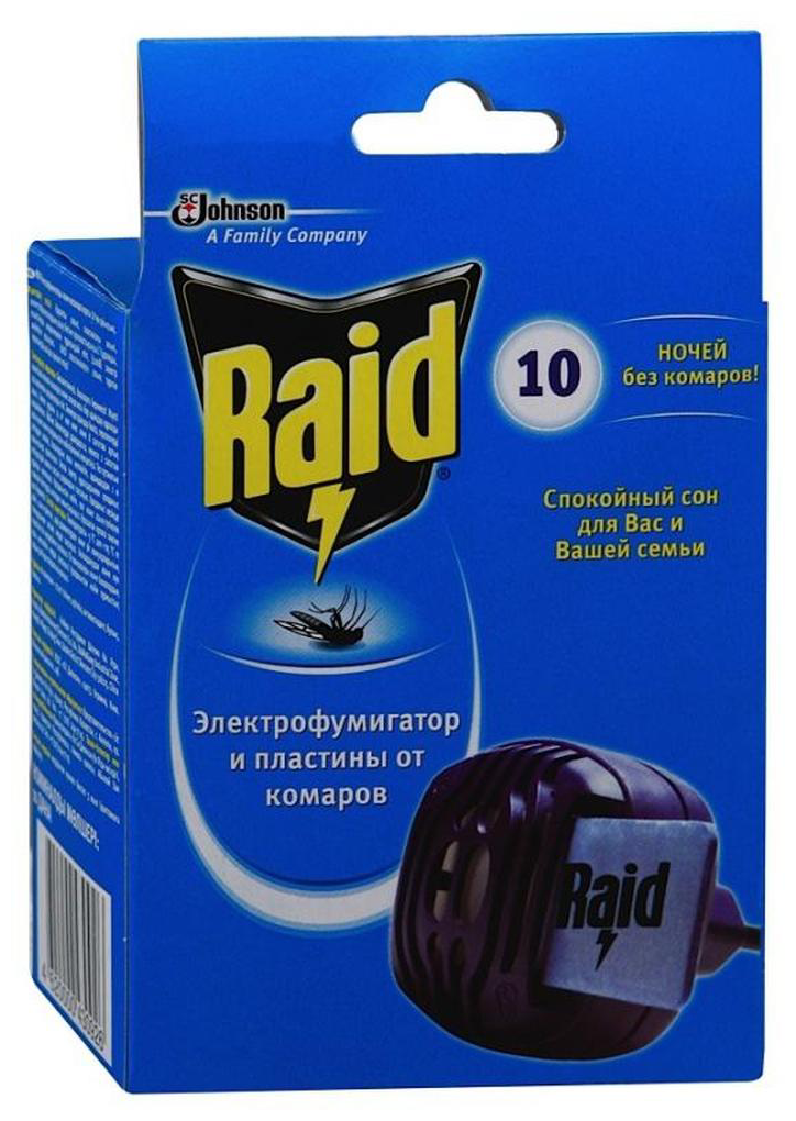 Фумигатор + пластины Raid от комаров — купить по выгодной цене на ...